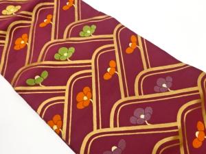 花模様織出し名古屋帯